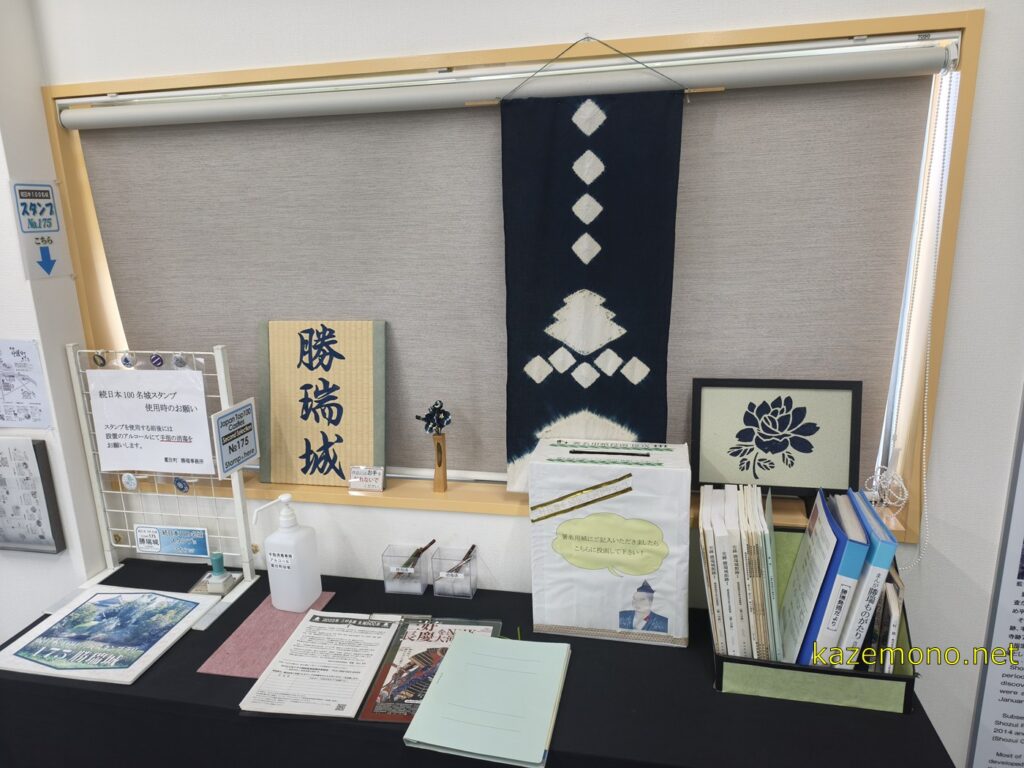 勝瑞城スタンプ台と署名
